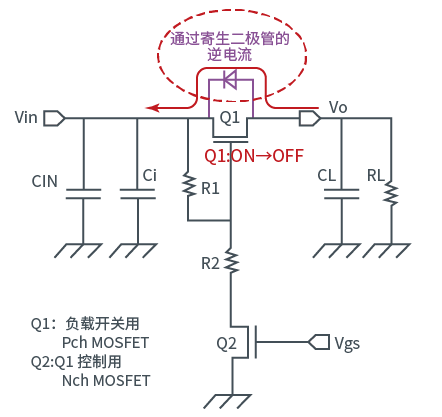 负载开关等效电路图